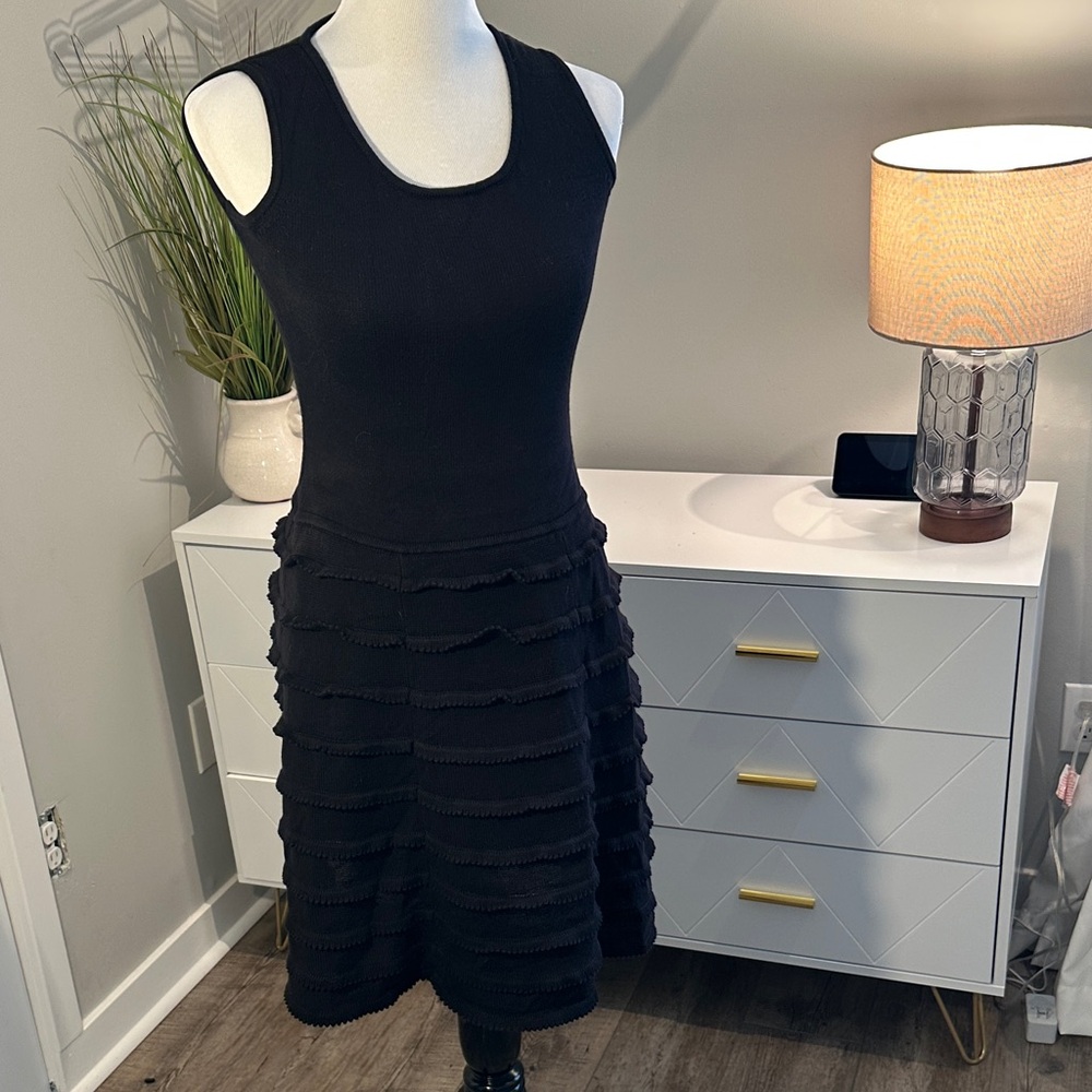 Hanna Andersson Black Cotton Midi Dress